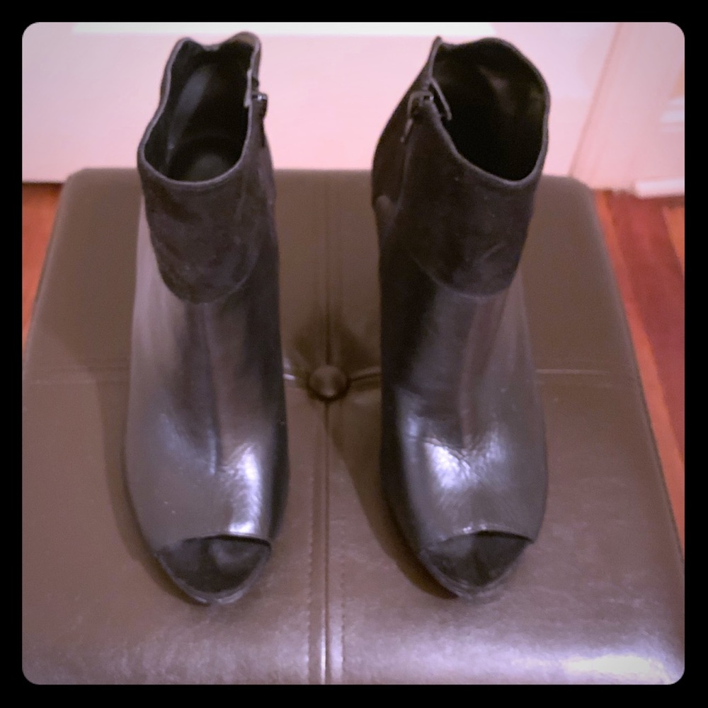 Peep toe booties